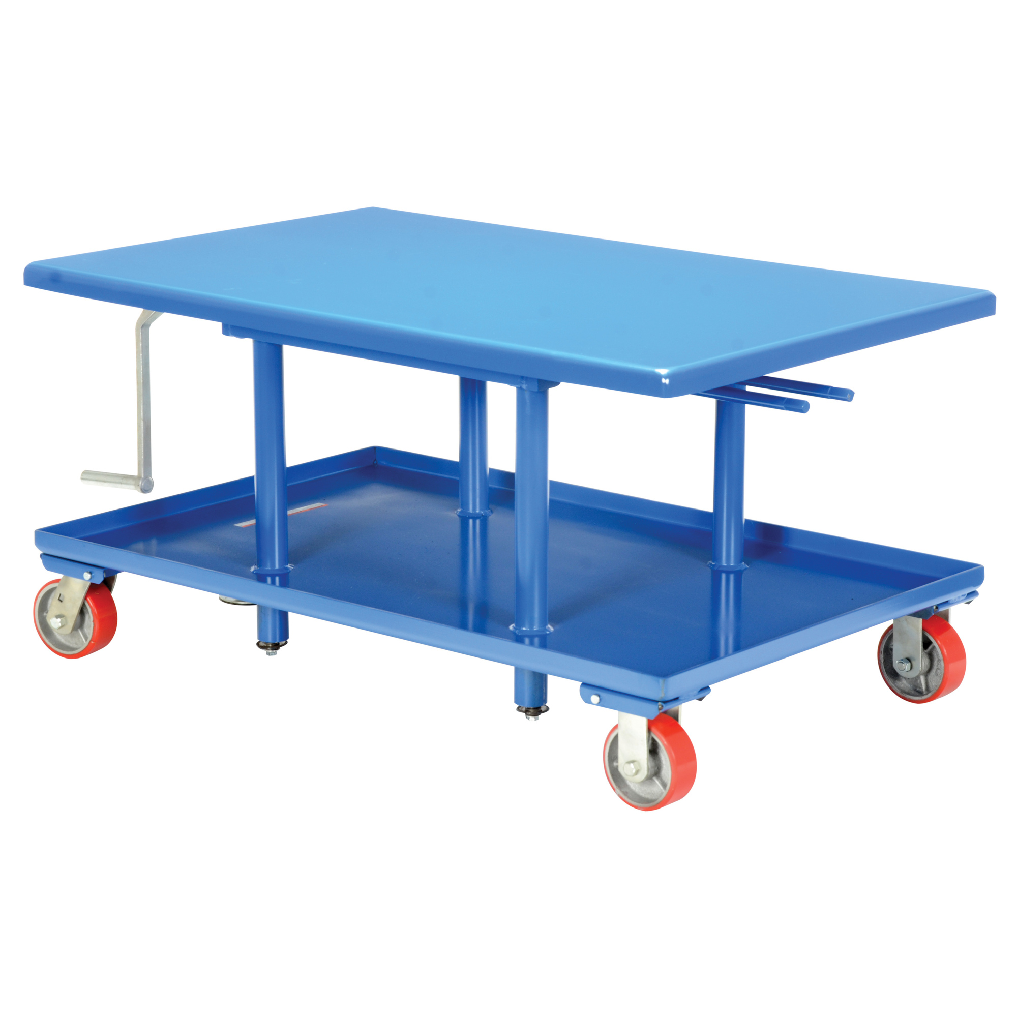 Vestil Steel Low Profile Post Table 30 In. x 42 In. 2000 Lb. Capacity Blue